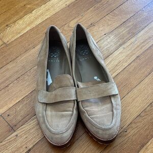 Vince Camuto Beige Suede Loafers